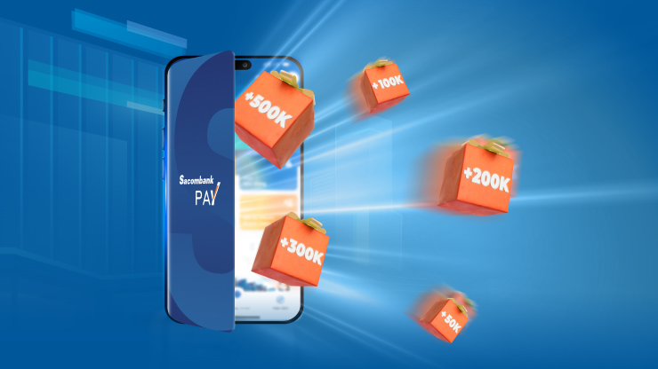 Unlimited rewards for referring friends and family to open accounts on Sacombank Pay